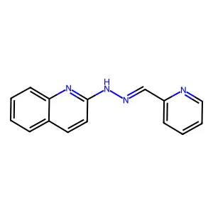 2-Pyridinecarboxaldehyde, 2-quinolinylhydrazone structure