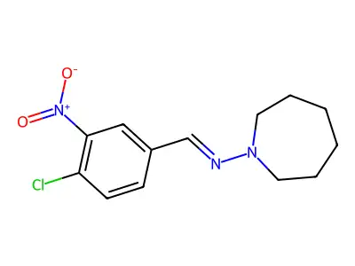 N-(azepan-1-yl)-1-(4-chloro-3-nitrophenyl)methanimine structure