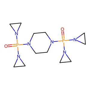 1,4-Bis(bis(1-aziridinyl)phosphinyl)piperazine structure