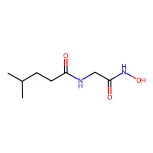 Acetohydroxamic acid, 2-(4-methylvaleramido)- structure