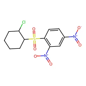 1-(2-Chlorocyclohexane-1-sulfonyl)-2,4-dinitrobenzene structure