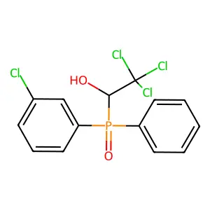 2,2,2-Trichloro-1-((3-chlorophenyl)(phenyl)phosphoryl)ethan-1-ol structure