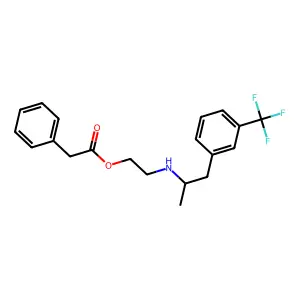 Ethanol, 2-(alpha-methyl-m-trifluoromethylphenethylamino)-, phenylacetate structure