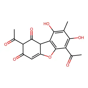 1,3(2H,9bH)-dibenzofurandione, 2,6-diacetyl-7,9-dihydroxy-8-methyl- structure