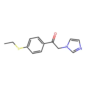 Acetophenone, 4'-(ethylthio)-2-(1-imidazolyl)- structure