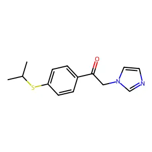 Acetophenone, 2-(1-imidazolyl)-4'-(isopropylthio)- structure