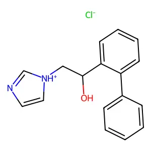 2-Biphenylmethanol, alpha-(1-imidazolylmethyl)-, hydrochloride structure