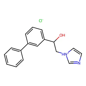 3-Biphenylmethanol, alpha-(1-imidazolylmethyl)-, hydrochloride structure