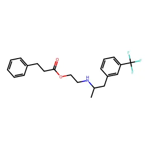 Ethanol, 2-(alpha-methyl-m-trifluoromethylphenethylamino)-, phenylpropionate structure