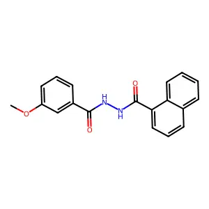 1-Naphthalenecarboxylic acid, 2-(3-methoxybenzoyl)hydrazide structure