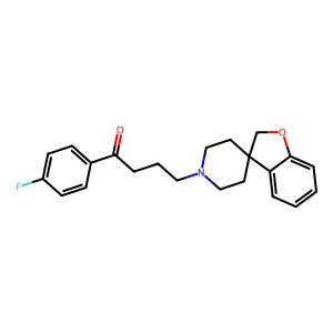Butyrophenone, 4'-fluoro-4-(spiro(benzofuran-3(2H),4'-piperidin)-1'-yl)- structure