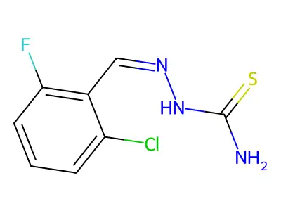2-[(E)-(2-chloro-6-fluorophenyl)methylidene]-1-hydrazinecarbothioamide structure