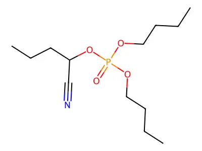 Phosphoric acid, 1-cyanobutyl dibutyl ester structure