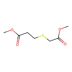 Propanoic acid, 3-((2-methoxy-2-oxoethyl)thio)-, methyl ester structure