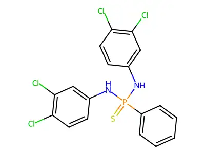 Phosphonothioic diamide, N,N'-bis(3,4-dichlorophenyl)-P-phenyl- structure