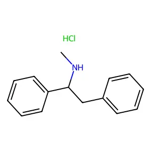 Ethylamine, 1,2-diphenyl-N-methyl-, hydrochloride, (+-)- structure