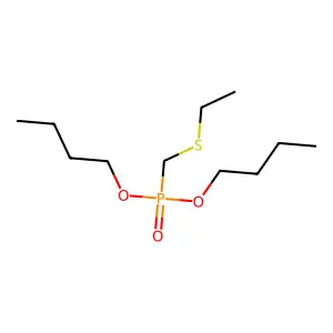Phosphonic acid, ethylthiomethyl-, dibutyl ester structure