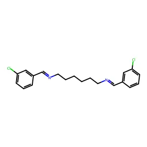 N,N'-Bis(m-chlorobenzylidene)-1,6-hexanediamine structure