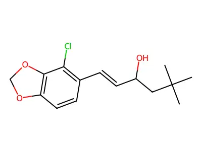 1-(4-Chloro-1,3-benzodioxol-5-yl)-5,5-dimethylhex-1-en-3-ol structure