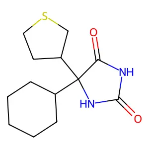 5-Cyclohexyl-5-(thiolan-3-yl)imidazolidine-2,4-dione structure