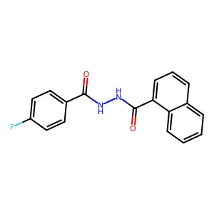 1-Naphthalenecarboxylic acid 2-(4-fluorobenzoyl)hydrazide structure
