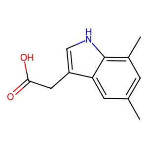 5,7-Dimethyl-3-indoleacetic acid structure