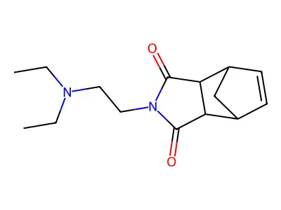2-Norbornene-5,6-dicarboximide, N-(diethylaminoethyl)- structure