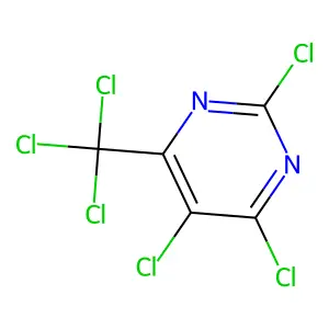 Pyrimidine, 2,4,5-trichloro-6-(trichloromethyl)- structure