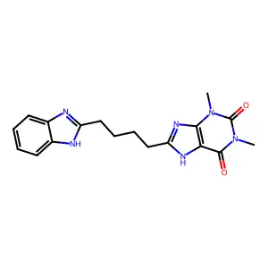 Theophylline, 8-(4-(2-benzimidazolyl)butyl)- structure