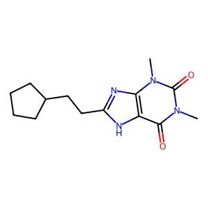 8-(2-Cyclopentylethyl)theophylline structure