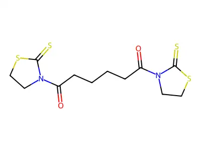 2-Thiazolidinethione, 3,3'-(1,6-dioxo-1,6-hexanediyl)bis- structure
