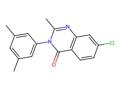4(3H)-Quinazolinone, 7-chloro-3-(3,5-dimethylyphenyl)-2-methyl- structure