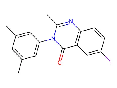 4(3H)-Quinazolinone, 3-(3,5-dimethylphenyl)-6-iodo-2-methyl- structure
