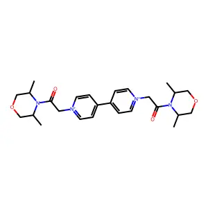 1,1'-Bis(2-(3,5-dimethyl-4-morpholinyl)-2-oxoethyl)-4,4'-bipyridinium structure