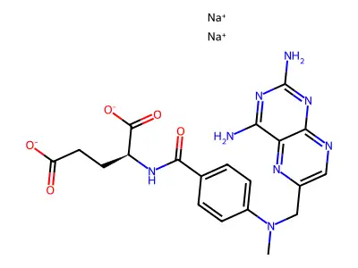 Amethopterin (disodium);CL14377 (disodium);WR19039 (disodium) structure