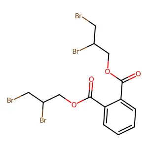 1,2-Benzenedicarboxylic acid, 1,2-bis(2,3-dibromopropyl) ester structure
