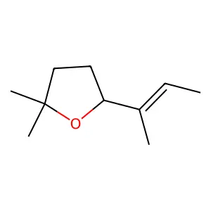 2,2-Dimethyl-5-(1-methylpropenyl)tetrahydrofuran structure