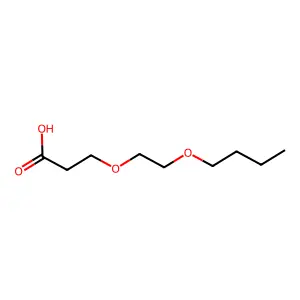 Propanoic acid, 3-(2-butoxyethoxy)- structure