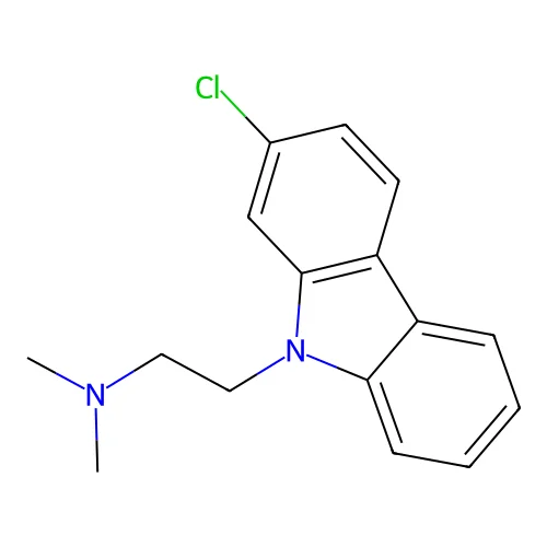 2-(2-chlorocarbazol-9-yl)-N,N-dimethylethanamine structure