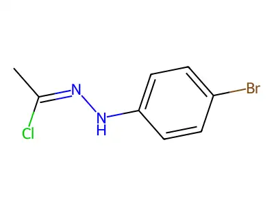 Acetyl chloride 4-bromophenylhydrazone structure
