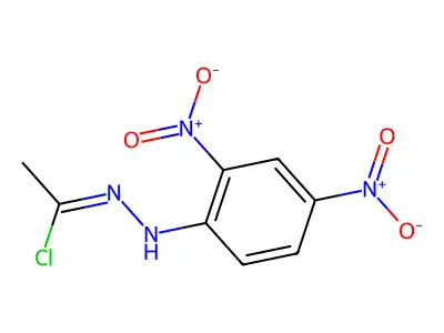 Acetyl chloride 2,4-dinitrophenylhydrazone structure