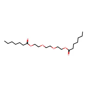 Heptanoic acid, 1,1'-[1,2-ethanediylbis(oxy-2,1-ethanediyl)] ester structure