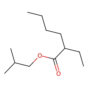 Hexanoic acid, 2-ethyl-, 2-methylpropyl ester structure