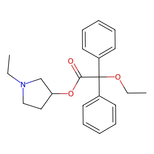 (1-Ethylpyrrolidin-3-yl) 2-ethoxy-2,2-diphenylacetate structure
