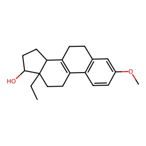 13-Ethyl-3-methoxygona-1,3,5(10),8-tetraen-17beta-ol structure