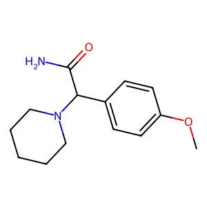 2-(4-Methoxyphenyl)-2-piperidinoacetamide structure