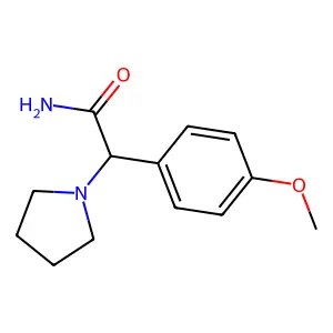 2-(4-Methoxyphenyl)-2-pyrrolidin-1-ylacetamide structure