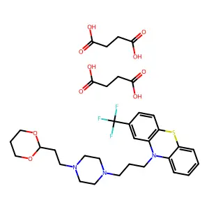 Oxaflumazine disuccinate structure