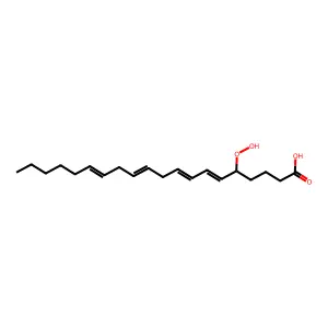 5-Hydroperoxyicosa-6,8,11,14-tetraenoic acid structure