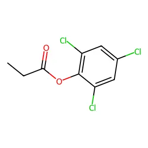 Phenol, 2,4,6-trichloro-, propanoate structure